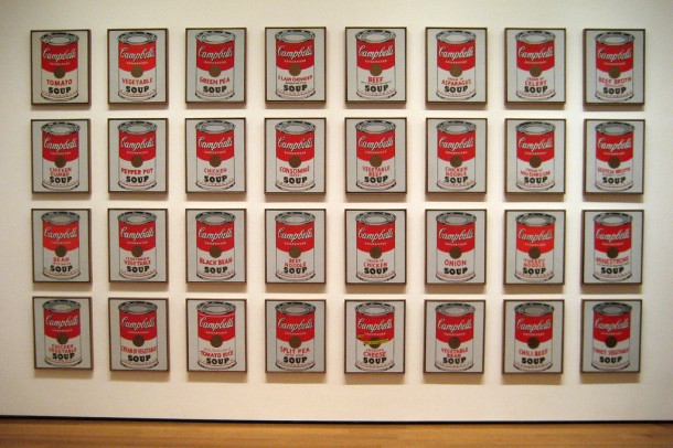 andy warhol's paintings of campbell's soup cans