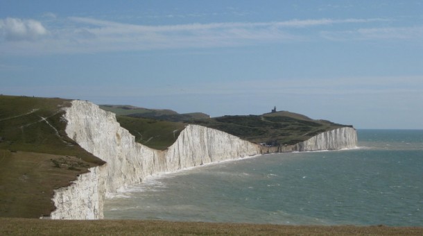 the seven sisters chalk cliffs on the south downs way