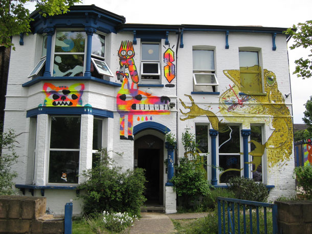 The streetart house at 265 Lorship Lane East Dulwich