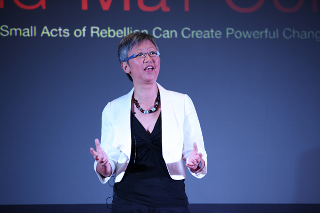 Yang-May Ooi speaking at TEDxCoventGardenWomen