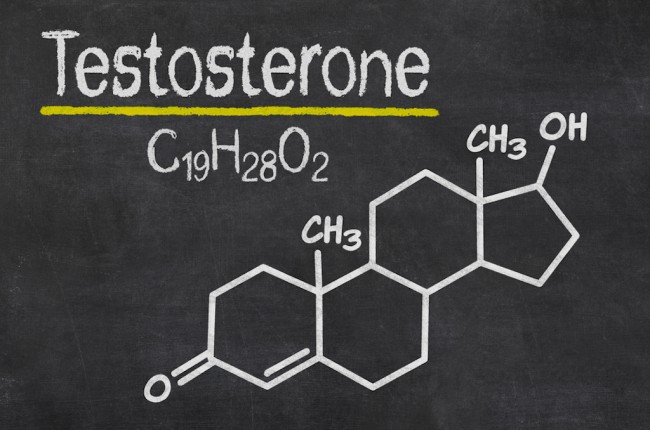 Chemical formula for testosterone to illustrate the availability of testosterone implants in the UK